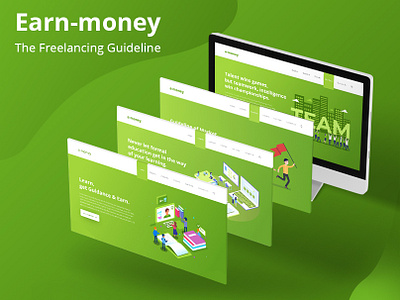 Freelancing Guideline Website case study freelancing guideline illustration kit landing page design learning app ui ux ui design vector website design