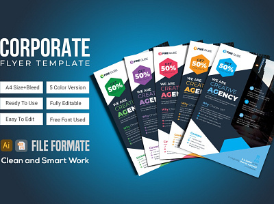 Corporate Flyer Cover branding brochure business corporate design flyer print template typography vector