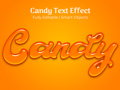 Candy Text Effect 2020 action add on balloon birthday candy cartoon chocolate day design effect font food illustration light logo new photoshop style sweet