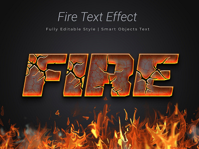 Fire Text Effect abstract artistic background brush burn cloud color dust effect fire flame flow lens light realistic smoke smoking text texture wave