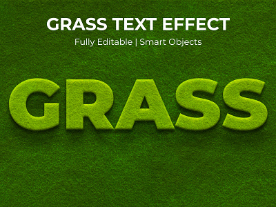 Grass Text Effect 3d alphabet art background character effect font grass letter luxury mockup photoshop style text texture type typography