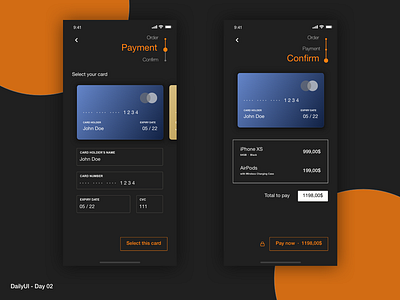 DailyUI 02 - Credit card checkout