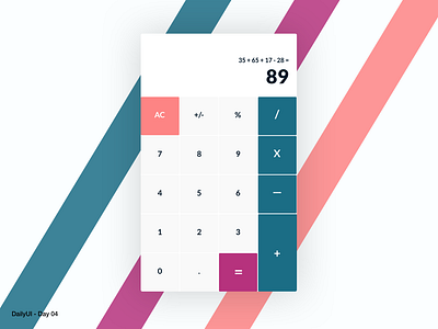 DailyUI 04 - Calculator app application calculator calculator app calculator ui dailyui design flat mobile app ui