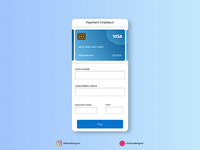 Credit card checkout ui (daily ui 002) cardui credit creditcardcheckout dailyui payment paymentui