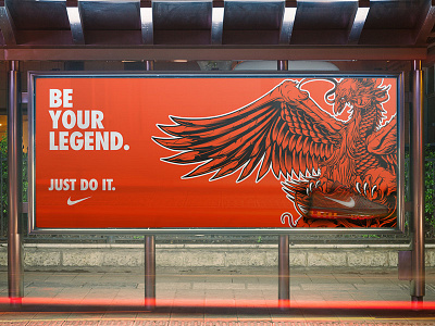 Be Your Legend. Nike Trainer Advert Concept ad billboard nike phoenix shoe trainer