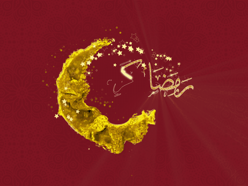 Ramadan animation good month liquid moon particles ramadan