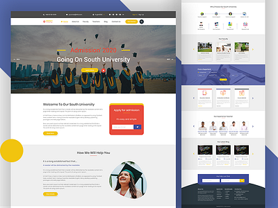 Landing Page for university