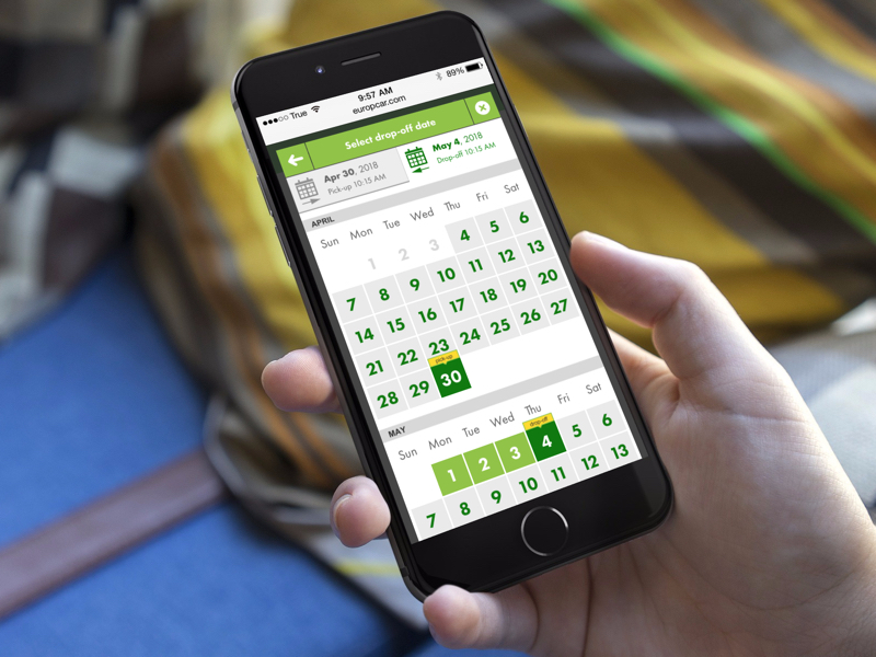 Selecting a date on mobile by Ali Chemlal on Dribbble