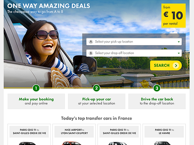 Landing Page Car Transfer Service Variation 2 Top