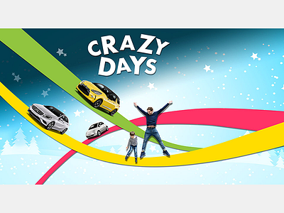 Let's go crazy this winter art direction banner concept design desktop e commerce illustration logo product promotional design type typography vector web