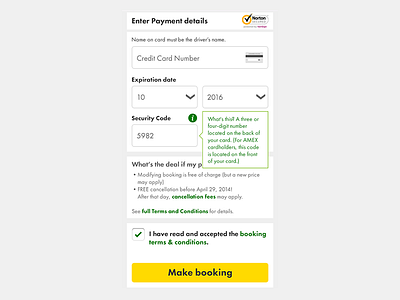 Mobile Site Payment Form