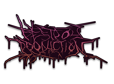 "Destroy Production" laptop sticker idea chaos grindcore metal sticker