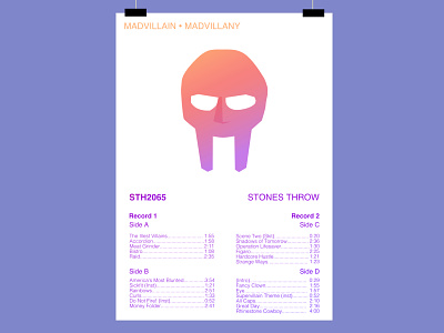Madvillain - Madvillainy, minimalistic poster illustration madvillain minimalism music poster