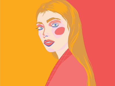 Self Portrait art colorful debut design digital illustration flat graphic design illustration illustrator vector vibrant