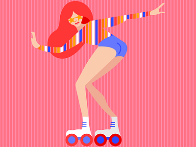 Rolling Into The Weekend art color colorful debut design digital illustration flat girl graphic design illustration illustrator vector vibrant