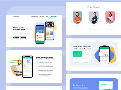 💼 landing page for Career opportunity Mobile app career design job landing vacancy web work