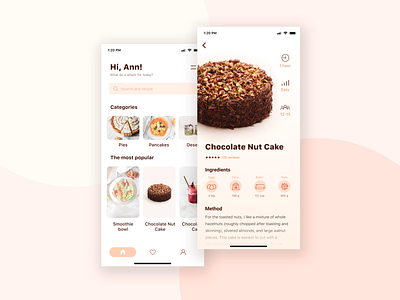 Cooking book Mobile App cooking ios iphone mobile app ui