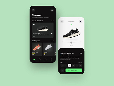 Shoe App UI Design branding design ecommerce logo mobile ui nike shoes app shoes store ui ux