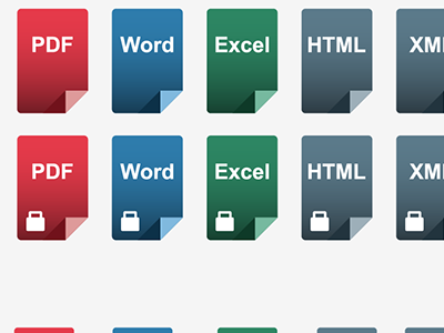 Document icons for web app