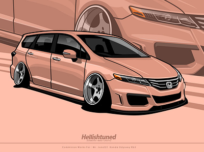 Honda Odyssey RB3 car car vector honda honda rb3 illustration odyssey odyssey rb3 stance honda