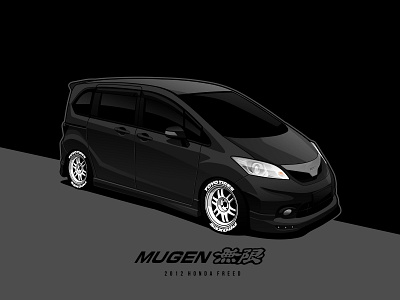 Honda Freed Illustration automotive car honda hondagang hondalife illustration racecar racing stance stancecar stancenation streetrace