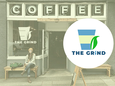 Thirty Logos Challenge - Day 2 - The Grind branding coffee illustration store front tea thirtylogochallenge thirtylogos