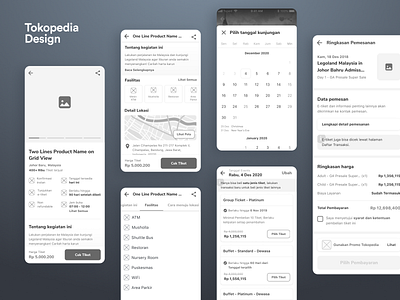 Tokopedia - Event & Hiburan Purchase Flow app case study design digital entertainment event mobile mobile app mobile app design mobile design platform product product design product page ticket ux ux design uxdesign