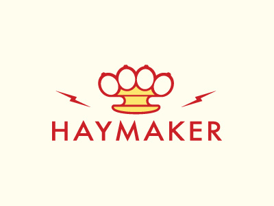 Haymaker Logo design gaming knucks lightning logo
