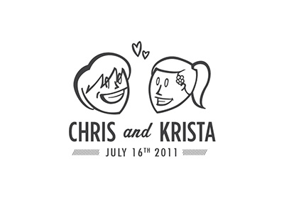 Chris & Krista - Identity design illustration wedding