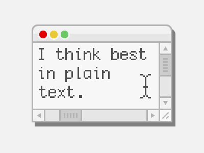 Plain Text (animated) illustration text vector