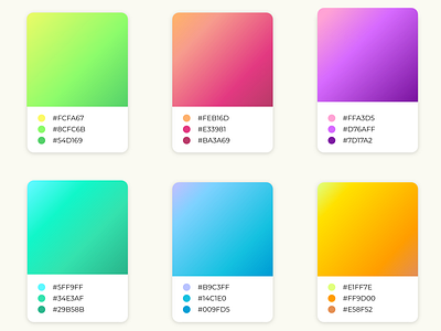 Three Color Gradient Palette Exploration color color gradient gradient uiux