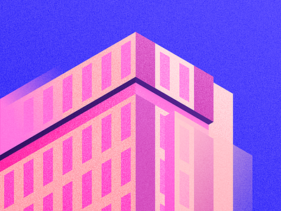 Skyscraper Top gradient grain illustrator photoshop