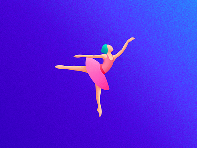 Ballerina ballerina gradient grain illustration illustrator photoshop texture