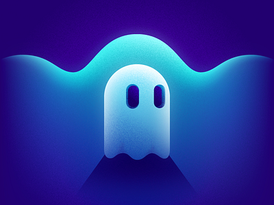 Ghost ghost gradient grain illustration illustrator photoshop