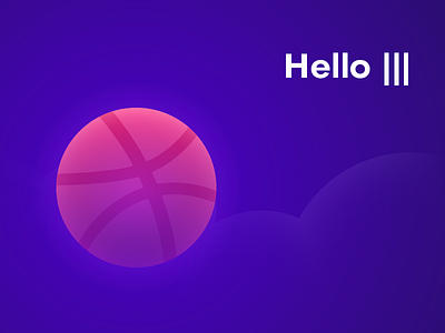 Dribbble Debut debut dribble gradient illustrator