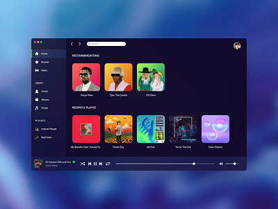 Spotify Redesign mac macos music music player player redesign spotify ui