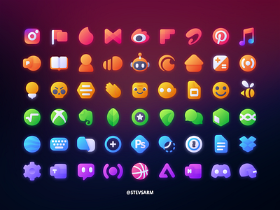 Gateau Icons app apple gradient icon icons illustrator ios jailbreak logo