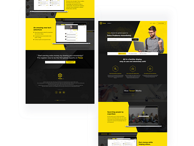 Courses Online - Homepage Website Design black courses grey home page homepage landingpage ui ui design ui ux design web design website yellow
