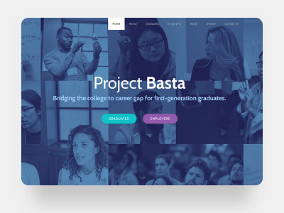 Website: Project Basta blue graphic design hero homepage landing page layout responsive ui ux web design