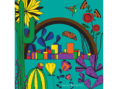 Tucson Desert Illustration brand design colorado springs