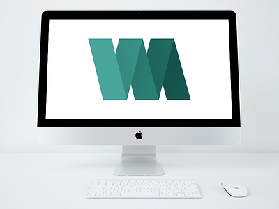 Will Arbuckle Graphic Design logo a blue green folded green blue logo design monogram paper w wa
