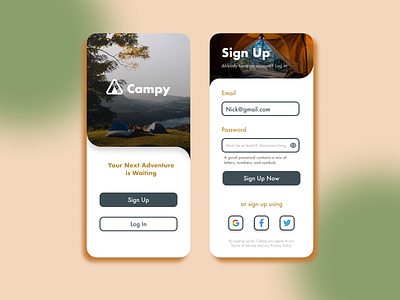Daily UI: Sign Up Page dailyui design figma nature ui