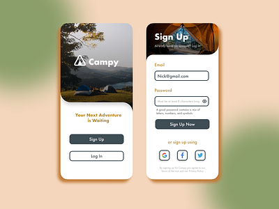 Daily UI: Sign Up Page