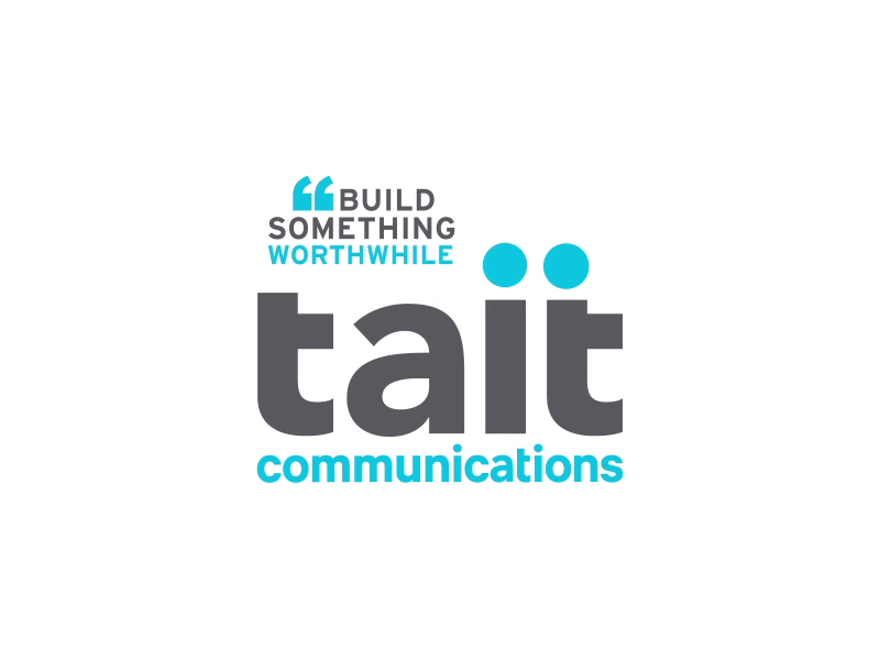 Tait Communications - Logo Anim. animation christchurch communications company logo manufacturing motiongraphics newzealand nz tait