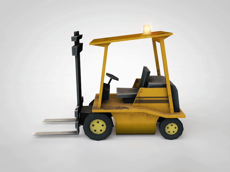 Forklift - Lowpoly Game Asset cinema4d forklift gameasset lowpoly maya