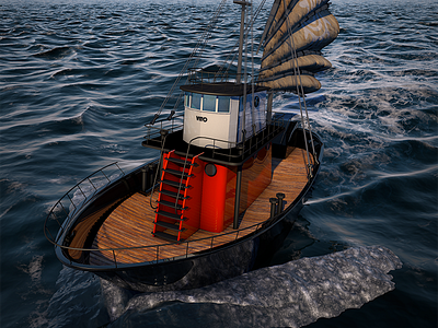 Vito's Boat - Sail boat realistic water