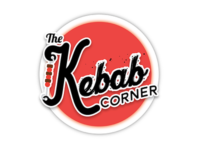 Kebab Corner - Logo design hot kebab logo red