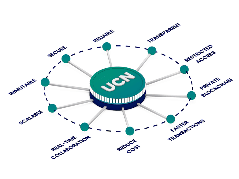 Illustration - Benefits Anim. bank benefits database etherium flowchart illustration isometric network pros teal union uses verify verifyunion