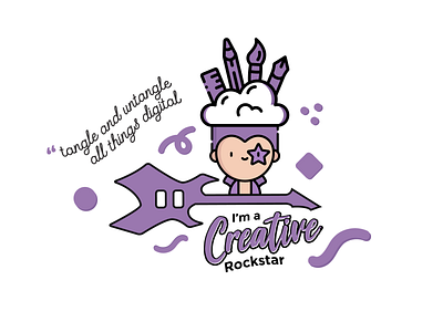 Mascot - Creative Rockstar confetti coverletter creative illustrator logo mascot nani nanihothearts parlapalli rockstar