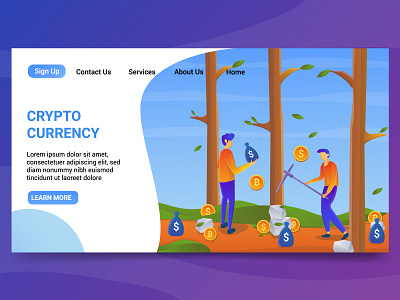 CryptoCurrency illustration design graphicdesign ui vector